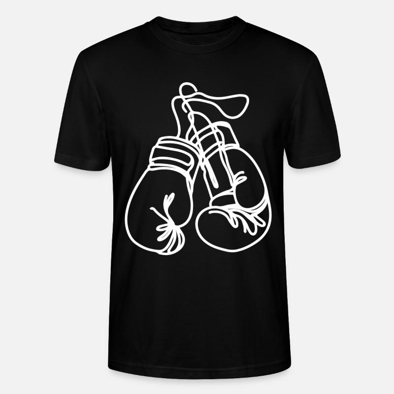 Boxhandschuhe Zeichnung - Stanley/Stella Unisex Bio-T-Shirt CRAFTER - Schwarz