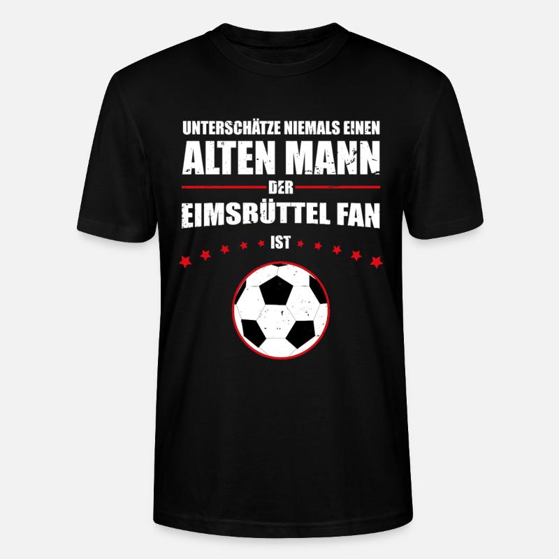 Alter Mann - Eimsbüttel Fußball Fan | Retro - Stanley/Stella Unisex Bio-T-Shirt CRAFTER - Schwarz