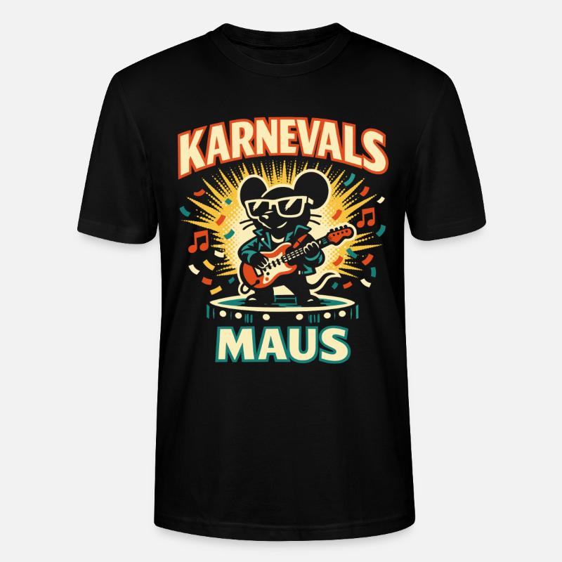 Karneval Mouse Rock Köln Geschenk Süß - Stanley/Stella Unisex Bio-T-Shirt CRAFTER - Schwarz