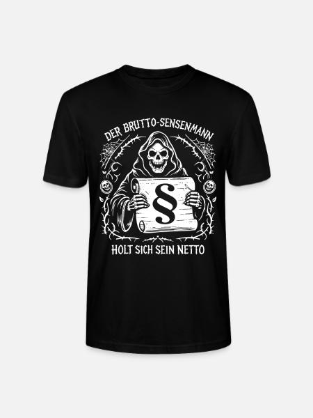 Der Brutto Sensenmann. Steuern Humor - Stanley/Stella Unisex Bio-T-Shirt CRAFTER - Schwarz