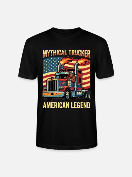 Trucker Bigfoot US-Sattelzugfahrer - Stanley/Stella Unisex Bio-T-Shirt CRAFTER - Schwarz