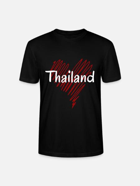 Ich liebe Thailand, Herz Thailand - Stanley/Stella Unisex Bio-T-Shirt CRAFTER - Schwarz