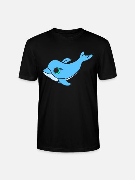 Süßer Delfin - Stanley/Stella Unisex Bio-T-Shirt CRAFTER - Schwarz