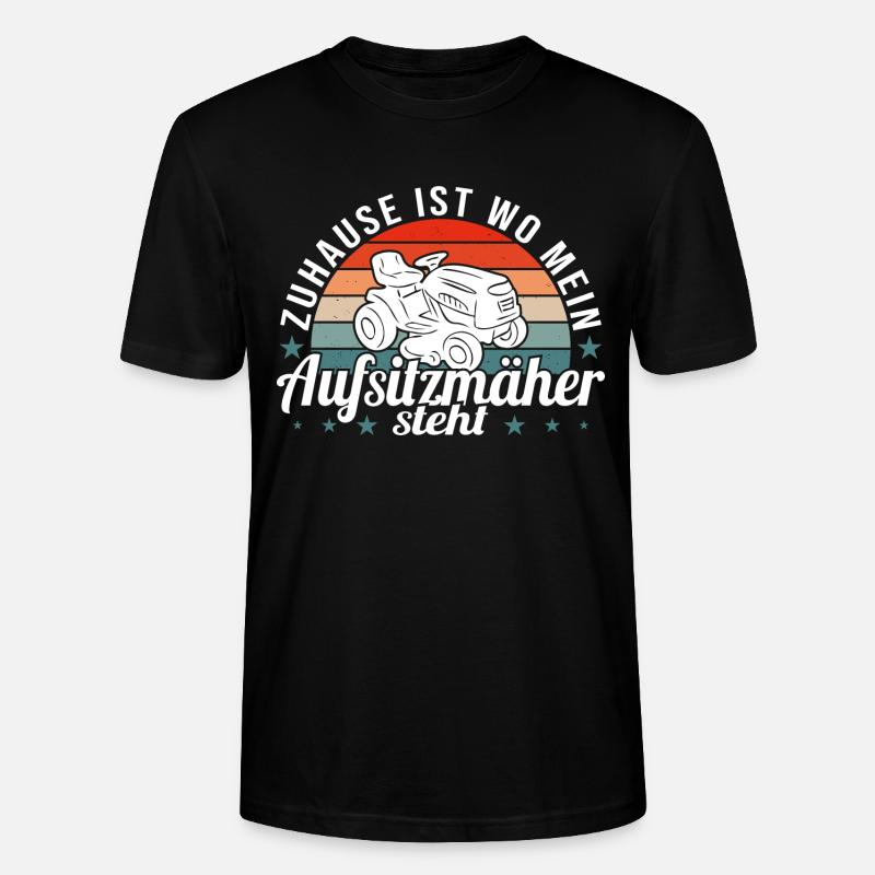 Aufsitzmäher Rasentraktor Landschaftsgärtner Rasen - Stanley/Stella Unisex Bio-T-Shirt CRAFTER - Schwarz