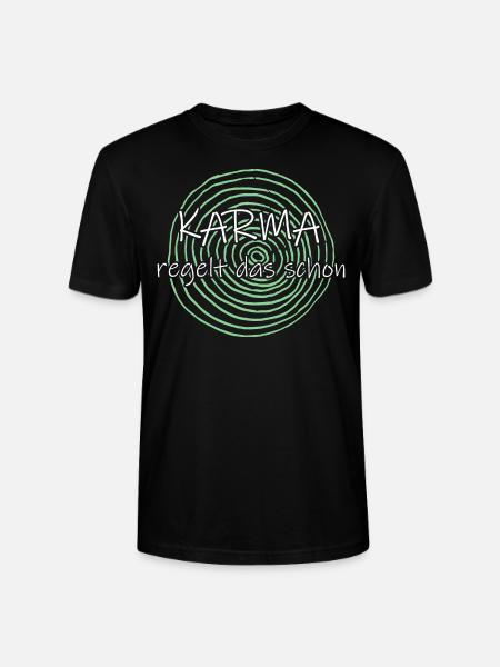Karma regelt das schon - Stanley/Stella Unisex Bio-T-Shirt CRAFTER - Schwarz