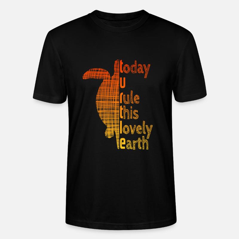Turtle Sloga Schildkröte Spruch - Stanley/Stella Unisex Bio-T-Shirt CRAFTER - Schwarz