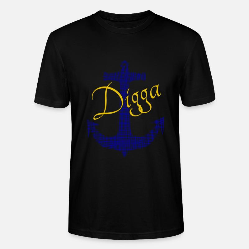 Anker Digga - Stanley/Stella Unisex Bio-T-Shirt CRAFTER - Schwarz