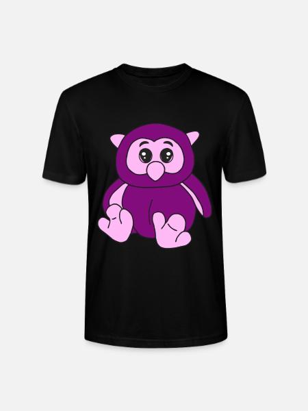 Süße lila Eule - Stanley/Stella Unisex Bio-T-Shirt CRAFTER - Schwarz