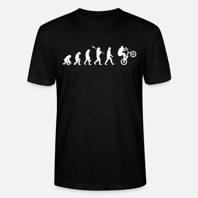 BMX - Evolution des Menschen / Darwin - Stanley/Stella Unisex Bio-T-Shirt CRAFTER - Schwarz