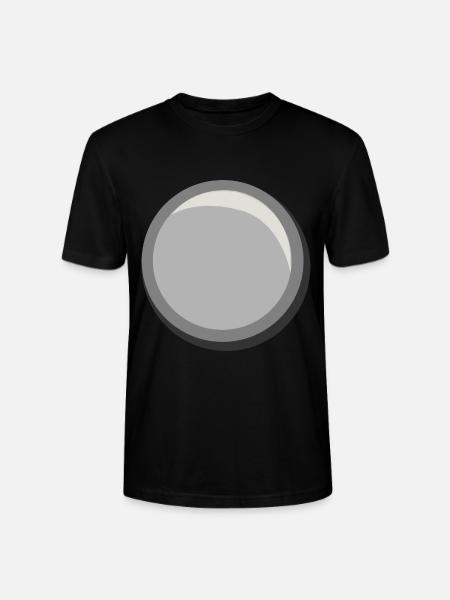 Silver Button Circle Sticker Template - Stanley/Stella CRAFTER Unisex Organic T-Shirt - black