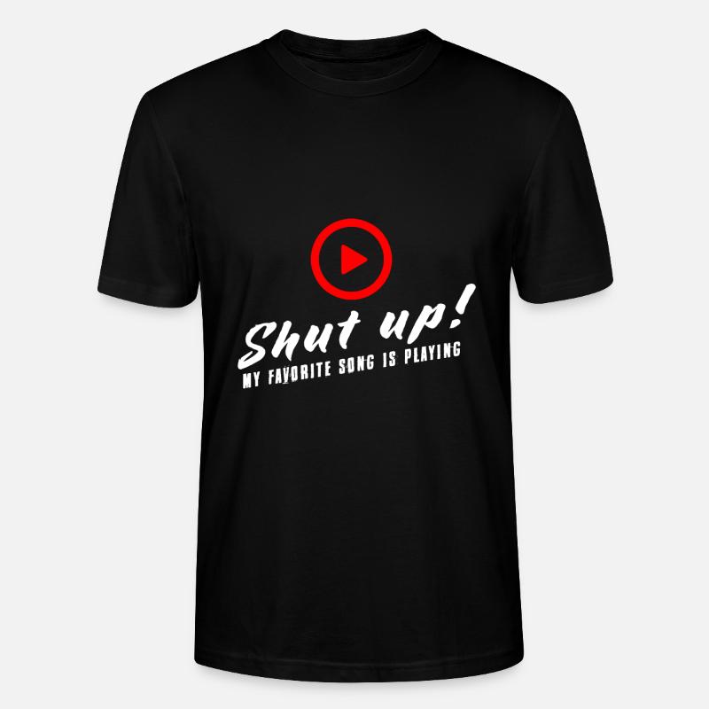 Musik Musiker Kopfhörer Geschenkidee - Stanley/Stella Unisex Bio-T-Shirt CRAFTER - Schwarz