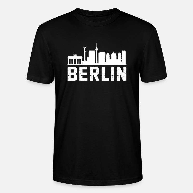 Berlin Skyline - Stanley/Stella Unisex Bio-T-Shirt CRAFTER - Schwarz