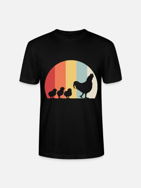 Hühner Kücken - Stanley/Stella Unisex Bio-T-Shirt CRAFTER - Schwarz