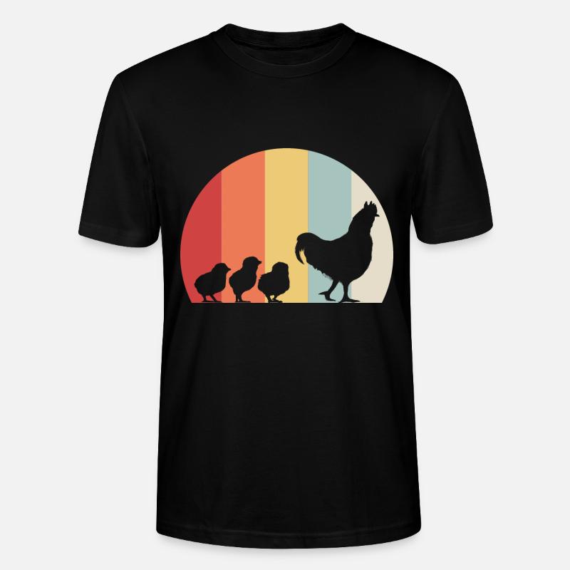 Chickens chicks - Stanley/Stella CRAFTER Unisex Organic T-Shirt - black