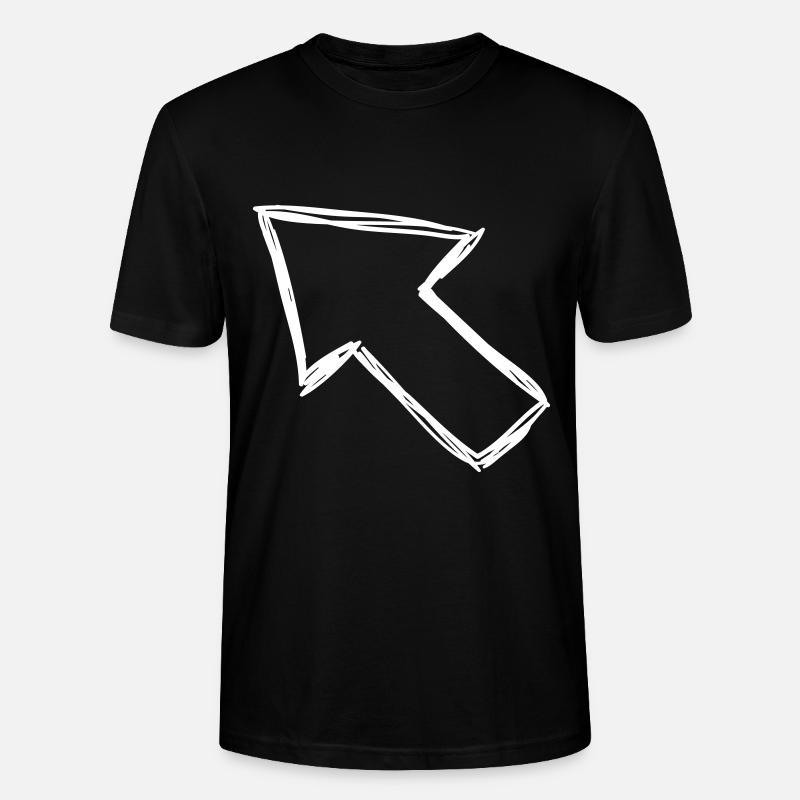 Panneau icône icône flèche - T-shirt bio CRAFTER Stanley Stella Unisexe - noir