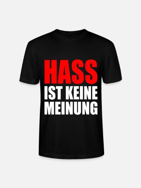 hass ist keine meinung - Stanley/Stella Unisex Bio-T-Shirt CRAFTER - Schwarz