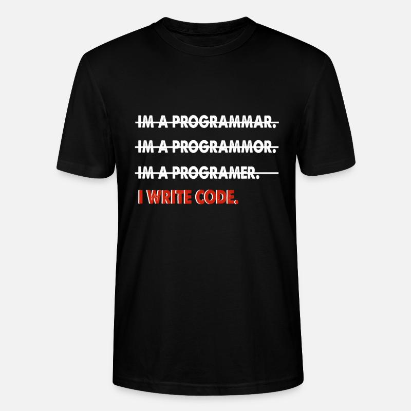 Programmierer Coder lustig Geschenk - Stanley/Stella Unisex Bio-T-Shirt CRAFTER - Schwarz