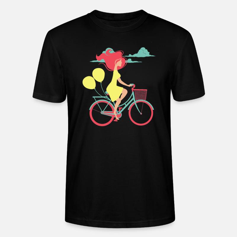Fille de vélo - T-shirt bio CRAFTER Stanley Stella Unisexe - noir