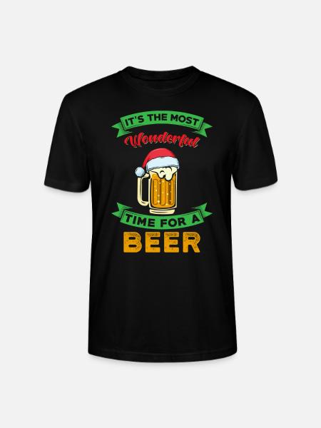 Christmas Beer - Stanley/Stella CRAFTER Unisex Organic T-Shirt - black