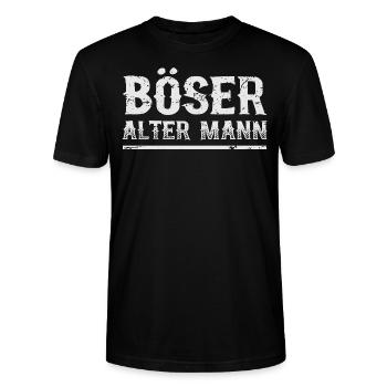 Böser Alter Mann - Stanley/Stella Unisex Bio-T-Shirt CRAFTER - Schwarz - Vorne - Alina (178cm) & Michal (187cm)