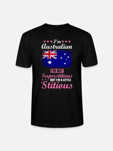 Australian Gift Funny Saying Australia - Stanley/Stella CRAFTER Unisex Organic T-Shirt - black