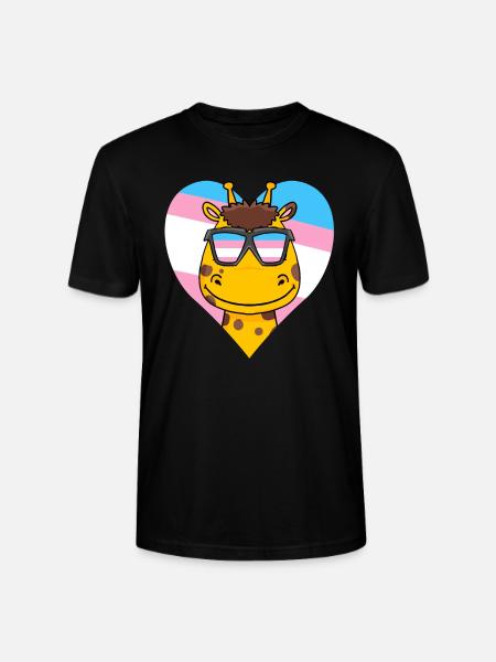 Transgender Transsexual Giraffe Gift - Stanley/Stella CRAFTER Unisex Organic T-Shirt - black