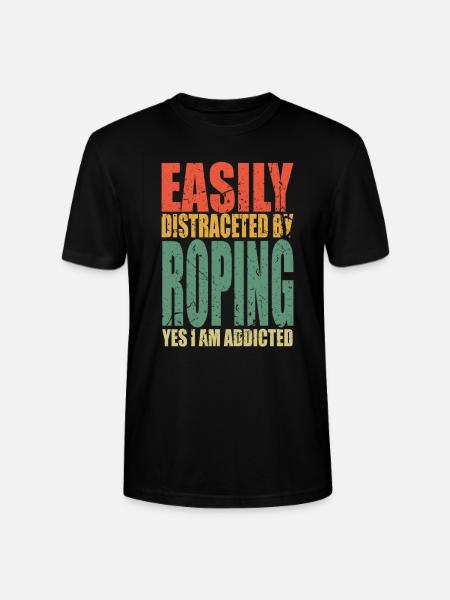 Roping saying funny - Stanley/Stella CRAFTER Unisex Organic T-Shirt - black