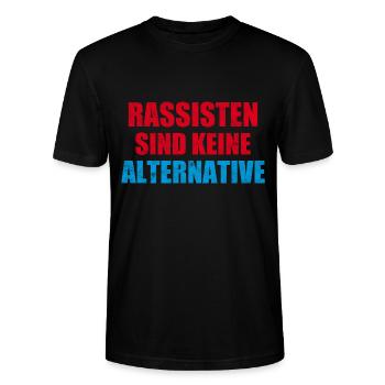Les racistes ne sont pas une alternative anti droite - T-shirt bio CRAFTER Stanley Stella Unisexe - noir - Devant - Alina (178cm) & Michal (187cm)