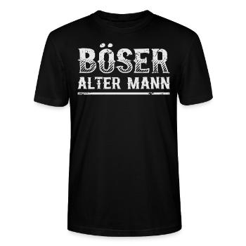 Böser Alter Mann - Stanley/Stella Unisex Bio-T-Shirt CRAFTER - Schwarz - Vorne - Alina (178cm) & Michal (187cm)