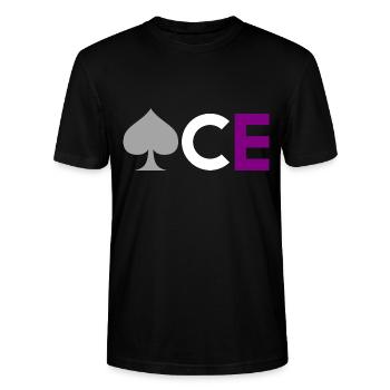 Asexual Pride - Ace Asexualität CSD Ace - Stanley/Stella Unisex Bio-T-Shirt CRAFTER - Schwarz - Vorne - Alina (178cm) & Michal (187cm)