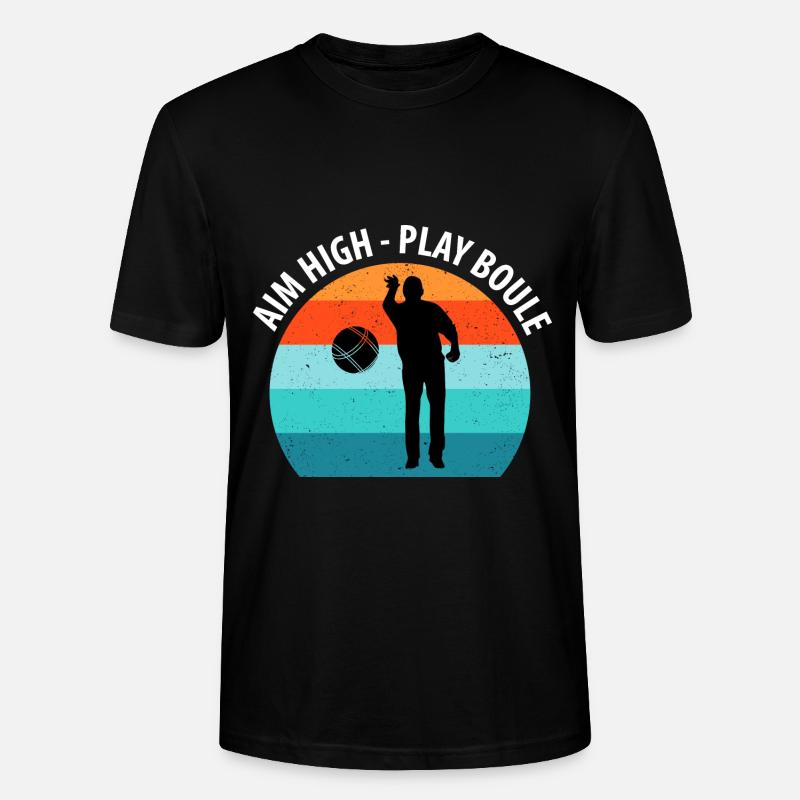 Boule Pétanque Boccia Boules - T-shirt bio CRAFTER Stanley Stella Unisexe - noir