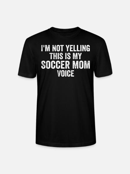 Lustige Fußball-Mutter-Stimme - Stanley/Stella Unisex Bio-T-Shirt CRAFTER - Schwarz