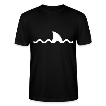 alerte de danger de requin - T-shirt bio CRAFTER Stanley Stella Unisexe - noir - Devant - Alina (178cm) & Michal (187cm)