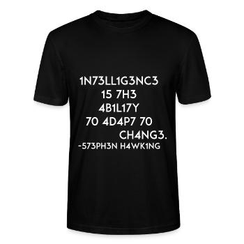 Physik Zitat Spruch Lustig Programmieren Geschenk - Stanley/Stella Unisex Bio-T-Shirt CRAFTER - Schwarz - Vorne - Alina (178cm) & Michal (187cm)