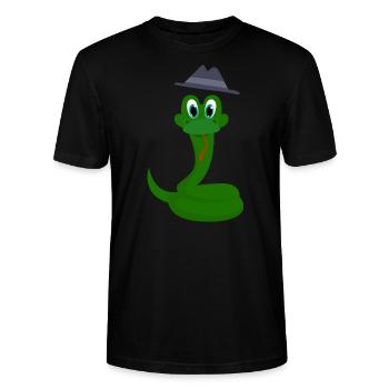 Serpent - T-shirt bio CRAFTER Stanley Stella Unisexe - noir - Devant - Alina (178cm) & Michal (187cm)