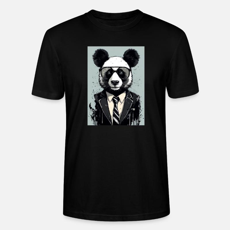 Panda costume smoking panda géant - T-shirt bio CRAFTER Stanley Stella Unisexe - noir