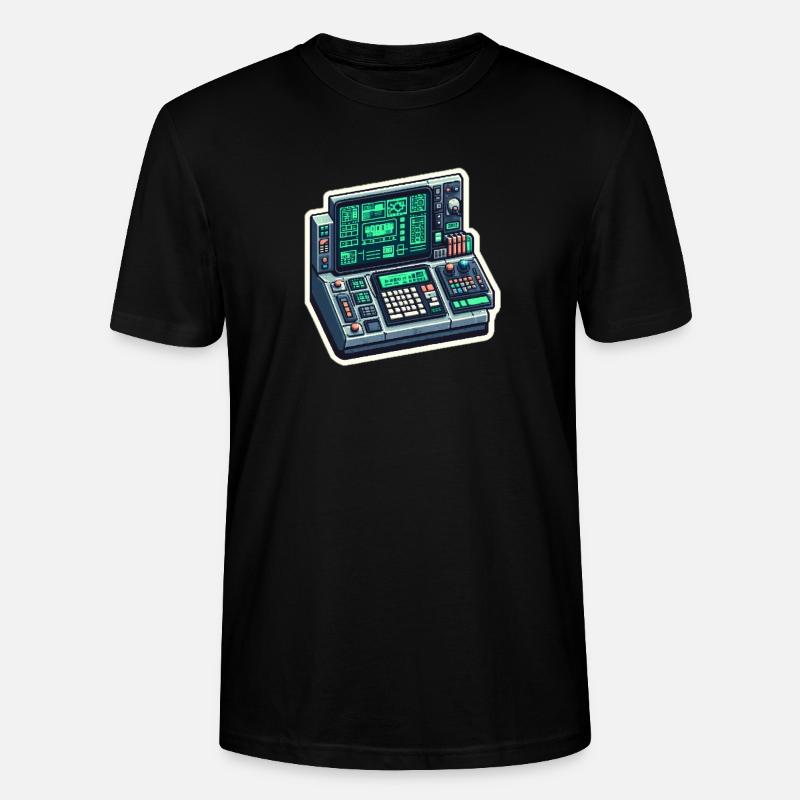 Retro Computer Console Neon - Stanley/Stella Unisex Bio-T-Shirt CRAFTER - Schwarz