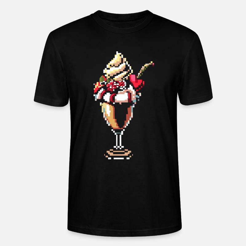Graphique pixel de coupe glacée - T-shirt bio CRAFTER Stanley Stella Unisexe - noir
