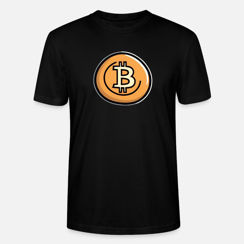 Bitcoin Münzkunst Emblem - Stanley/Stella Unisex Bio-T-Shirt CRAFTER - Schwarz