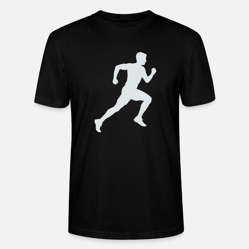 Lauf Silhouette Sprint - Stanley/Stella Unisex Bio-T-Shirt CRAFTER - Schwarz