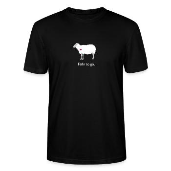 Föhr To Go - sheep - Stanley/Stella CRAFTER Unisex Organic T-Shirt - black - Front - Alina (178cm) & Michal (187cm)