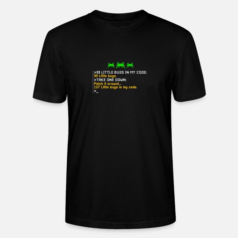 Programmeur 99 Programmation Little Bugs - T-shirt bio CRAFTER Stanley Stella Unisexe - noir