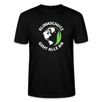 Klimaschutz - Stanley/Stella Unisex Bio-T-Shirt CRAFTER - Schwarz - Vorne - Alina (178cm) & Michal (187cm)