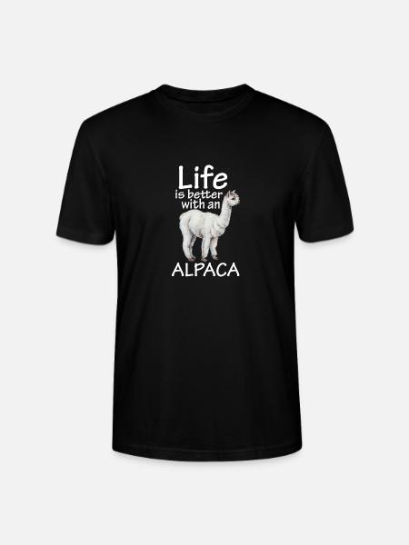 Alpaca-Shirt - Stanley/Stella CRAFTER Unisex Organic T-Shirt - black