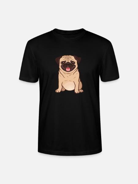 Funny pug - Pug - Shirt - Stanley/Stella CRAFTER Unisex Organic T-Shirt - black