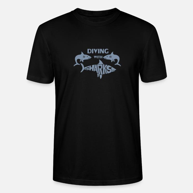 Plongée avec les requins - T-shirt bio CRAFTER Stanley Stella Unisexe - noir