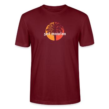 Sint Maarten Artistic Vacation Souvenir Palmier - T-shirt bio CRAFTER Stanley Stella Unisexe - bordeaux - Devant - Alina (178cm) & Michal (187cm)
