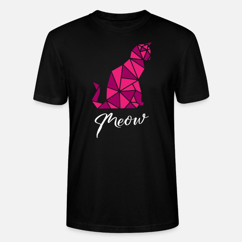 Cats Geometric - Stanley/Stella Unisex Bio-T-Shirt CRAFTER - Schwarz