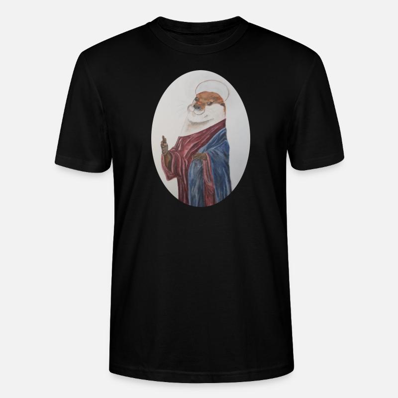 Otter Jesus - Stanley/Stella Unisex Bio-T-Shirt CRAFTER - Schwarz