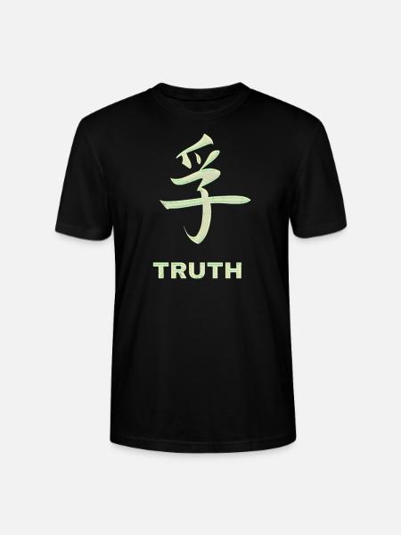 Characters Truth Chinese - Stanley/Stella CRAFTER Unisex Organic T-Shirt - black